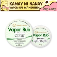 Kamay ni Nanay Vapor Rub Menthol 25G/50G Analgesic & aromatherapy