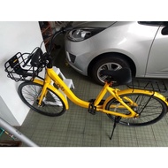 batu pahat free deliver ofo bike bikes basikal alloy hub 24 inch rim frame body aluminium front and rear light