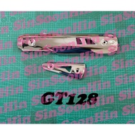 Modenas GT128 Muffler Protector / Cover Exhaust [chrome] # cover ekzos gt 128 depan belakang