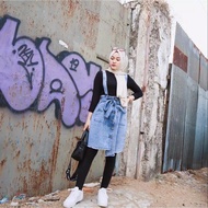 Inaya Overall Rok Jeans - Rok Women Recent - Rok Selebgram Viral