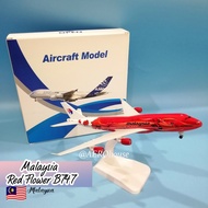 Latest Aeroplane/Aircraft Model-(Big) Malaysia Red Flower B747 with 20cm SPECIAL EDITION for Hibiscu