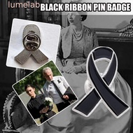 LUMELAB​ Black Ribbon Pin, Melanoma Cancer Skin Cancer Funeral Ribbon Badge Brooch, Enamel Black Rib