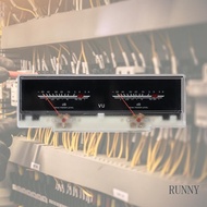 RUNNY Dual Analog VU Meter 2-Way 5W-50W Amplifier Speaker  Switcher Box DB Panel Display Stainless S