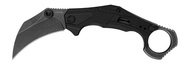 Outlier, Tactical Karambit Style Folding Pocket Knife with Assisted Opening, Reverse Grip, Blackwash