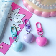 SEPTEMBER 5pcs Love Resin Keychain,|Colors Creative Heart Pendant Keyring, Sweet Anti-lost Charm Acc