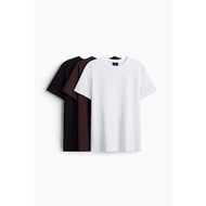 H&M | เสื้อยืดคอ rund แบบพื้นฐาน 3 ชิ้น