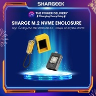 Sharge M.2 NVMe Enclosure hard drive box for SSD 2230 USB 3.2, 10Gps, with active cooling fan, suppo