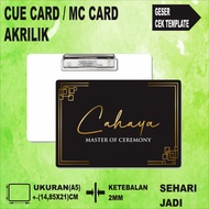 MC CUE CARD QCARD/ MC CARD PREMIUM ACRYLIC ONE DAY DONE