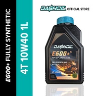 DashOil Ester+ E600+ 4T 10W40 1L Fully Synthetic SN Motorcycle Engine Oil Minyak Hitam Pelincir Moto
