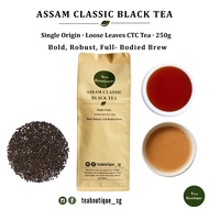 Assam Classic Black Tea Single Origin Loose Leaves CTC Tea 250g Bold Robust Full-Bodied Brew