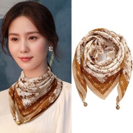Square silk scarf for women 70 70x70cm turban bandana, beautiful, high-quality head covering to make