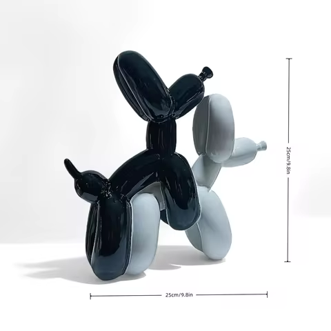 Sculpture De Chien Ballon En Résine Moderne, Artisanat Animalier, Décoration De La Maison, Statue De