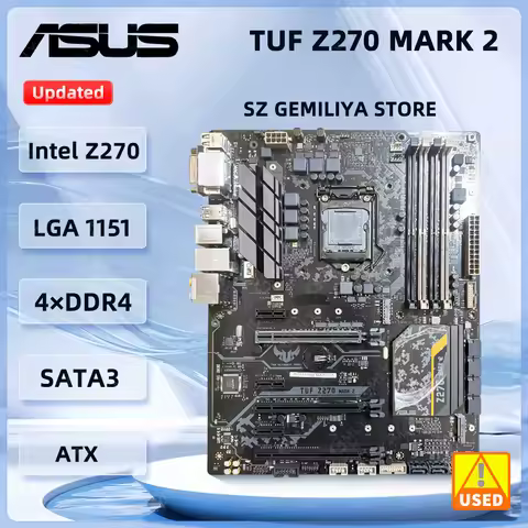 ASUS-TUF Z270 MARK 2, Intel Z270, LGA 1151, DDR4, 64GB, compatible con 6300, 6500, 7300, 7700 7400, 