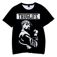 SA2 models new American rapper 2PAC around 3D color printing men's and women's short-sleeved T-shirt