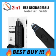 (Net.I)-2 in 1 USB Rechargeable Portable Nose Hair Trimmer Electric Beard Shaver