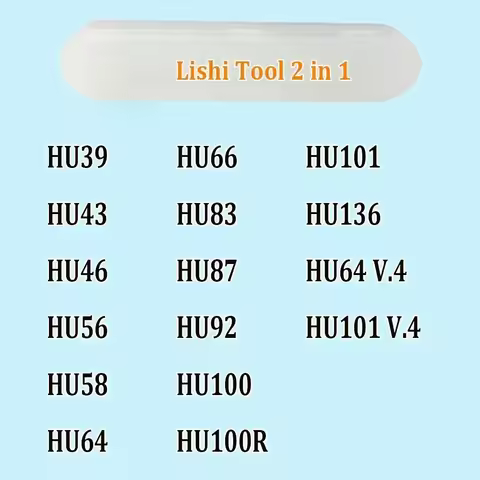 Lishi 2 in 1 Tool HU39 HU43 HU46 HU49 HU56 HU58 HU64 HU66 HU83 HU87 HU92 HU100 HU100R HU101 HU136 HU