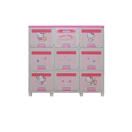 NAPOLLY LEMARI PAKAIAN PLASTIK LACI NAPOLLY LOCKER BOX PRINTING SUSUN 3 TRIPLE FLIP / MEJA TV PLASTI