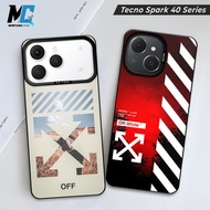 SO COOL Tecno Spark 40 Off White Motif Casing | Tecno Spark 40C HP Softcase | Tecno Spark 40 Case | 