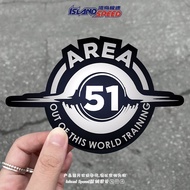 AREA51 Interstellar Through Theme Car Sticker Modified Scratch Cover Decorative Sticker Car Sticker