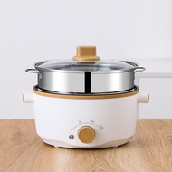 3.8L Electric Cooker 220V Mini Hot Pot 1000W Electric Rice Cooker with Non-Stick Pan Multi-function Household Cooking Ma White AU-22cm