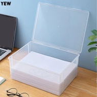 YEW Storage Box, Transparent Dustproof Home Office Supplies Storage Box, Durable Plastic a4 Paper Or