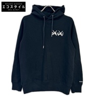 Sacai x KAWS 2021 年 21-0283S 黑色 Logo 刺繡連帽衫 1 碼 [二手]