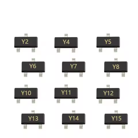 100pcs SMD BZX84C33 BZX84C36 Screen Printing Y12/Y13 Package SOT-23 Transistor 33v 36v BZX84C30 BZX8