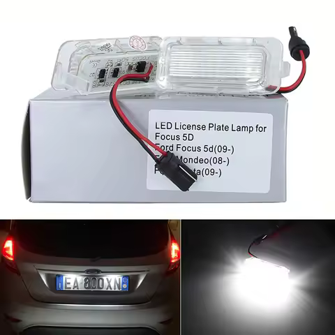 2PCS Canbus LED License Number Plate Light For Ford MK2 MK3 MK4 MK5 MK6 Focus Fiesta Mondeo Kuga Gal