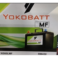 YOKOHAMA YOKOBATT NS60L SMALL TERMINAL HEAD (KEPALA KECIL) HIGH QUALITY MF (KERING) CAR BATTERIES