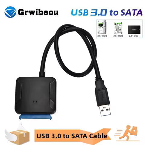USB 3.0 TO SATA Adapter Cable for 3.5/2.5 Inch SSD HDD SATA III Hard Drive Disk Converter Support UA