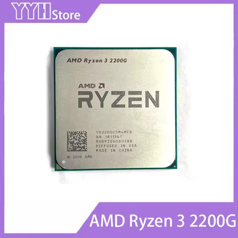 AMD Ryzen 3 2200G R3 2200G 3.5 GHz Quad-Core Quad-Thread CPU Processor YD2200C5M4MFB Socket AM4