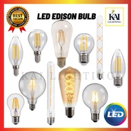 LED BULB 4W C35 ST64 A60 E14 / E27 LED Candle Bulb LED Edison Filament Bulb Warmwhite (3000k) Decora