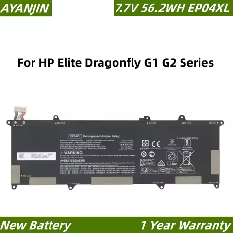 7.7V 56.2WH EP04XL Laptop Battery For HP Elite DRAGONFLY G1 G2 8MK79EA HSTNN-DB9J IB8Y L52448-1C1 L5