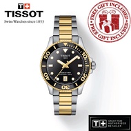 [Official Warranty] Tissot T120.210.22.051.00 Women's Seastar 1000 36mm Black Dial Stainless Steel Watch T1202102205100