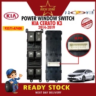 [KIA CERATO K3(2014-2019)POWER WINDOW SWITCH(DRIVER SIDE)FRONT RIGHT/PEMANDU] 93571-A7400