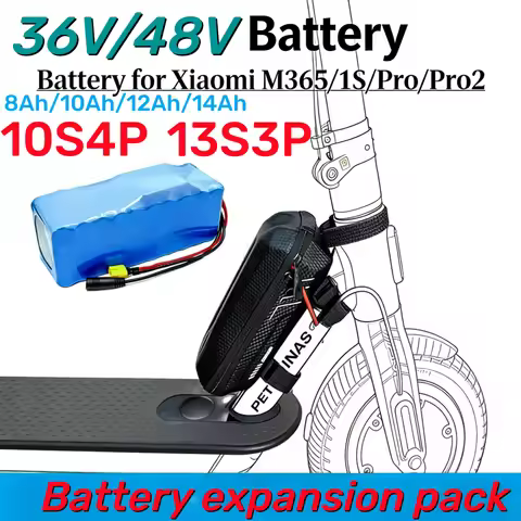 Extra Expansion for Xiaomi M365 PRO PRO2 1S Battery Pack 36V 48V Rechargeable Lithium ion Battery Wi