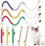 Cat Toys Cat Chew Toys, Interactive Toys for Kittens, Dental Care Chew Ropes with Cotton String, Tee