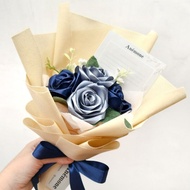 buket bunga satin mini ready tinggi buket 25cm