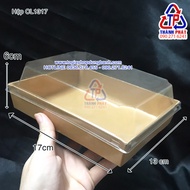 50c Hộp giấy kraft CL1317 đựng bánh - Hộp giấy kraft chữ nhật nắp trong đựng bánh bông lan trứng muố