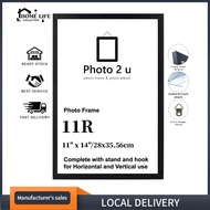 11R | 16R | A2 Contemporary Photo Frame Wooden Black White Picture Frame