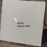 Keramik Lantai putih polos - putih tulang 60x60 glossy kw3