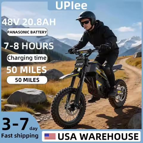 UPlee Electric Dirt Bike for Teens Adults 1500W Peak Electric Motorcycle 48V 20.8Ah E-Dirt Bike 50 M