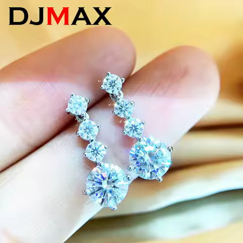 DJMAX 1.3CT All Moissanite Stud Earrings for Women for Dor Moses
