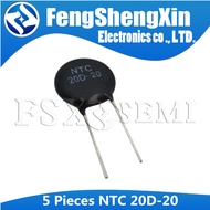5pcs NTC Thermistor Resistor NTC 20D-20 Thermal Resistor 11mm 20Ω 20E 20R