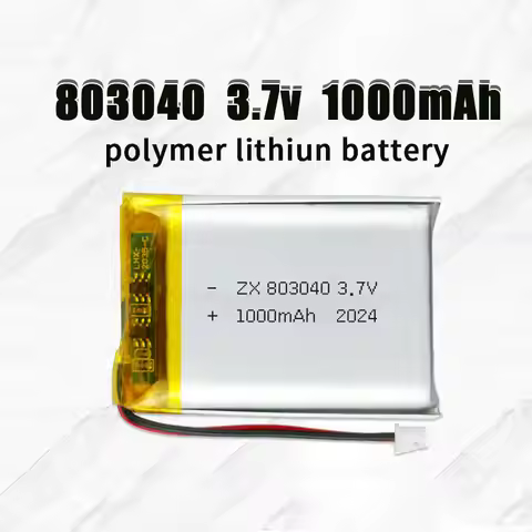 803040 1000mAh Polymer Battery 3.7V Lipo Rechargeable Lithium Batteries for Shaver Weight Scale Camp