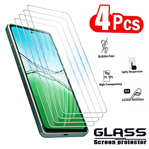 4Pcs Tempered Glass for Oppo A5 A5x A3 A3x Pro Screen Protectors Full Cover Protective Film for Oppo