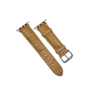 Saffron Yellow Ostrich Leather Apple Watch Strap - Smart Watch Strap for Apple Watch