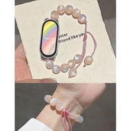Rose Beaded Strap for Apple Watch Series Xiaomi Band 10/9/8 Pro & Huawei 10/9/8 Stylish Bracelet for