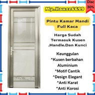 pintu kamar mandi aluminium / pintu kaca kamar mandi aluminium / pintu