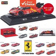 Bburago 1:43,499P LMH & 296 GT3(2022),。  Bburago 1:43 Skala Kereta Ferrari Siri Supercar, Ferrari 49